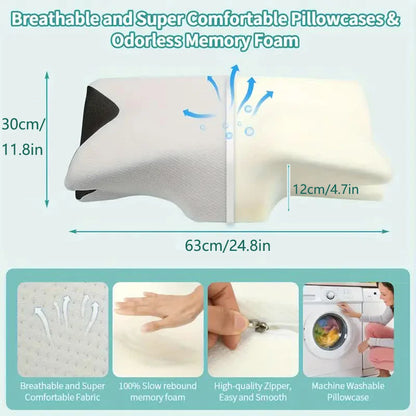 Orthopedic Butterfly Pillow – Neck Support + Free Sleep Guide (Est. 14.99 Value)